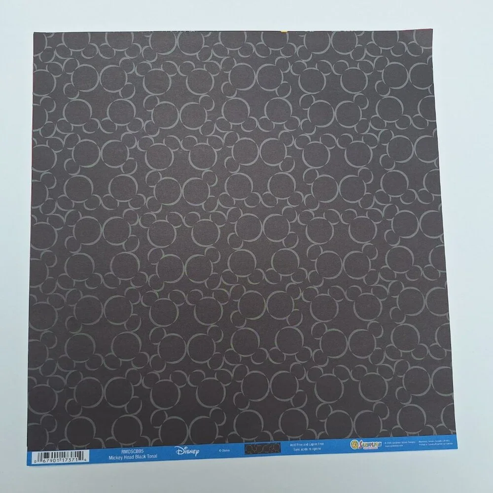 Mickey Head - Disney 12x12 Scrapbook Paper Lot - NEW - Picture 8 of 8